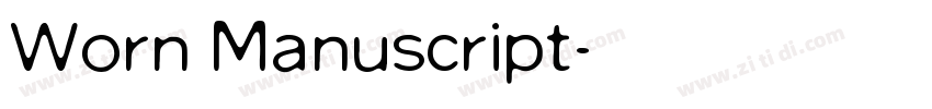 Worn Manuscript字体转换
